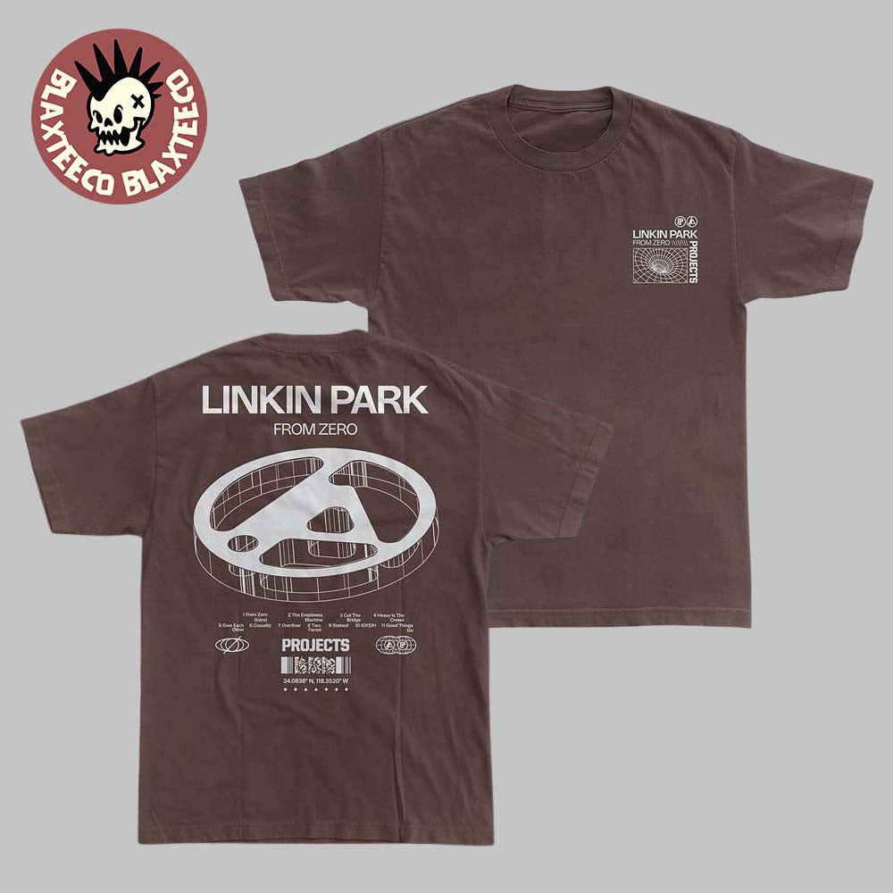 Linkin Park Brooklyn Projects 2025 Logo Brown T-Shirt Unisex T-shirt, Sweatshirt, Hoodie, Long Sleeve Tee - T-Shirt, Sweatshirt, Hoodie