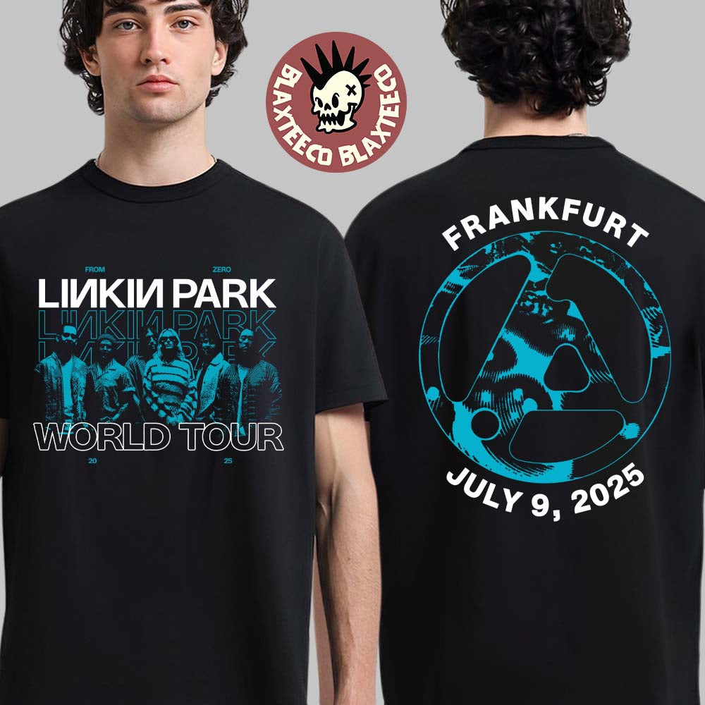 Linkin Park Frankfurt Germany 2025 Night 2 Exclusive Merch Tee At Deutsche Bank Park Official From Zero World Tour July 9 2025 T-Shirt - T-Shirt, Sweatshirt, Hoodie