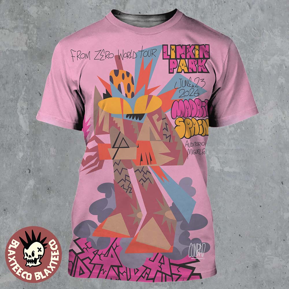 Linkin Park From Zero 2026 Tour Madrid Spain Night 1 Poster At Auditorio Miguel Rios On June 23 2026 All Over Print Shirt - T-Shirt, Sweatshirt, Hoodie