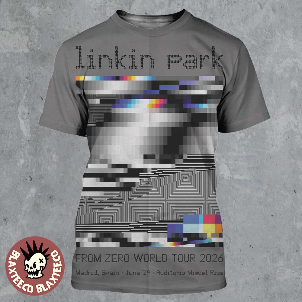 Linkin Park From Zero 2026 Tour Madrid Spain Night 2 Poster At Auditorio Miguel Rios On June 24 2026 All Over Print Shirt - T-Shirt, Sweatshirt, Hoodie