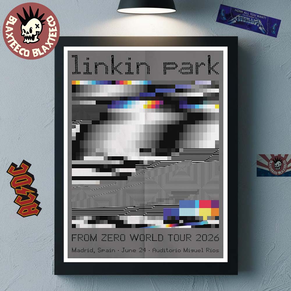Linkin Park From Zero 2026 Tour Madrid Spain Night 2 Poster At Auditorio Miguel Rios On June 24 2026 Decor Poster Canvas - T-Shirt, Sweatshirt, Hoodie