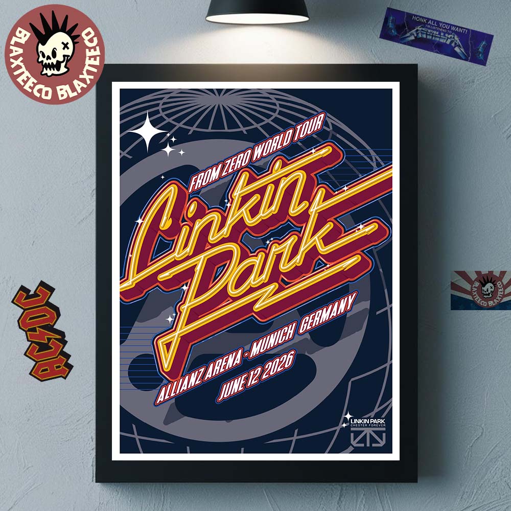 Linkin Park From Zero 2026 Tour Munich Germany Night 2 Poster At Allianz Arena On June 12 2026 Decor Poster Canvas - T-Shirt, Sweatshirt, Hoodie
