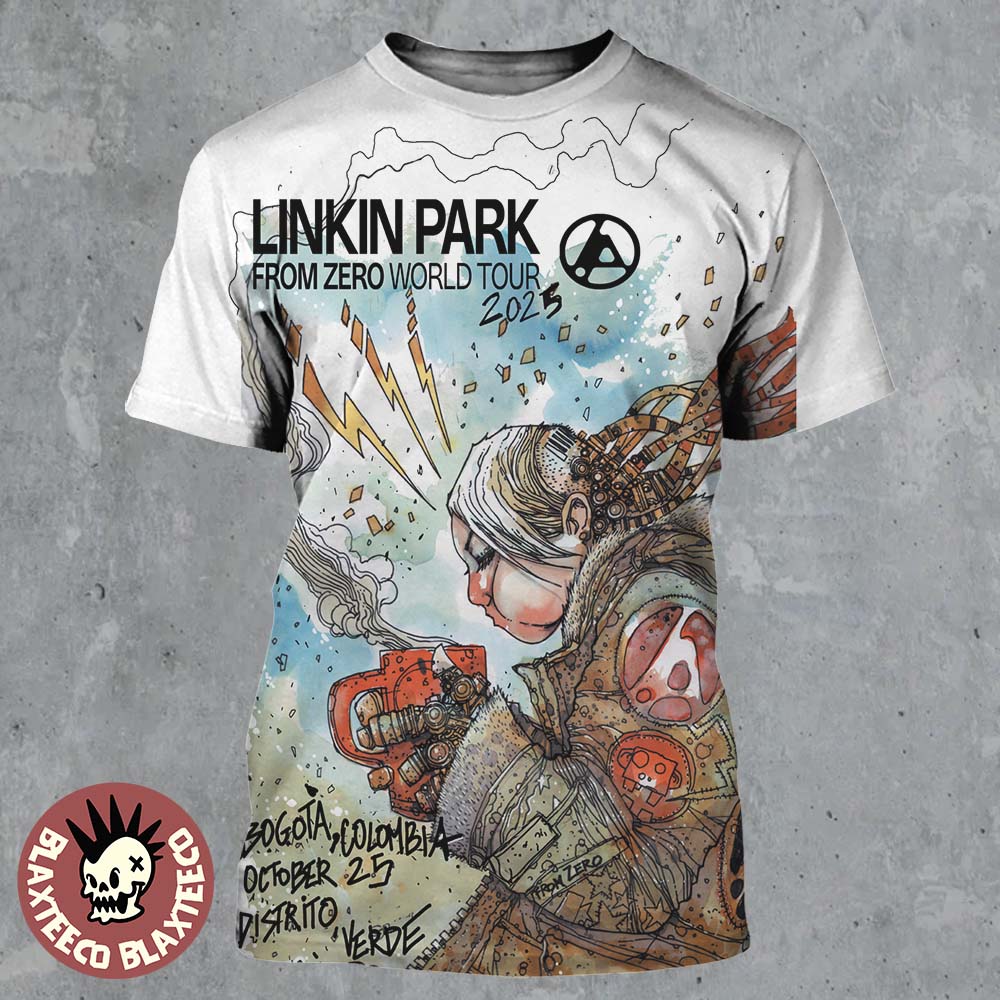 Linkin Park From Zero World Tour 2025 Bogota Columbia Poster At Distrito Verde On October 25 2025 All Over Print Shirt - T-Shirt, Sweatshirt, Hoodie