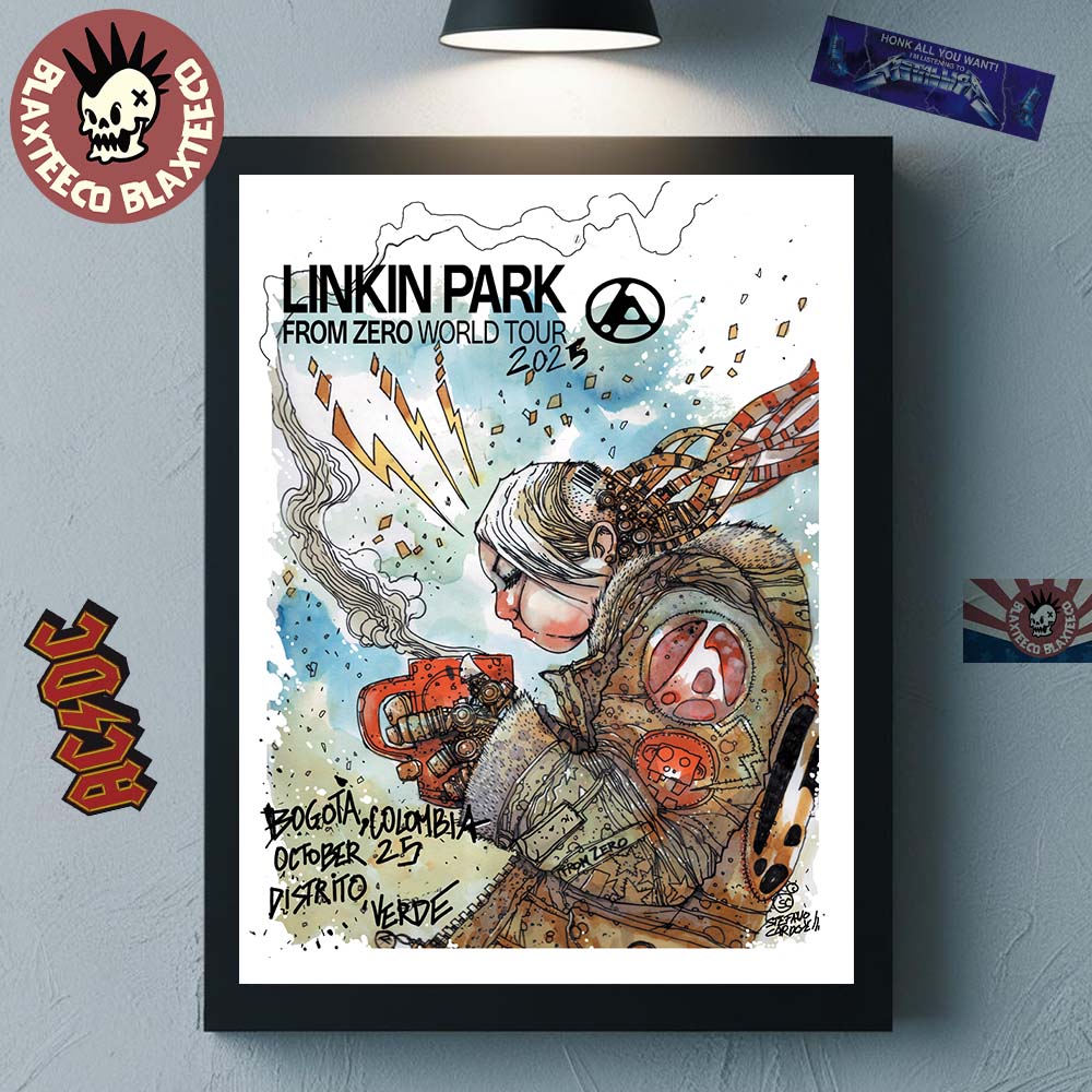 Linkin Park From Zero World Tour 2025 Bogota Columbia Poster At Distrito Verde On October 25 2025 Home Decor Poster Canvas - T-Shirt, Sweatshirt, Hoodie