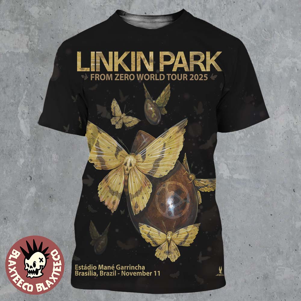 Linkin Park From Zero World Tour 2025 Brasilia Brazil Poster At Estadio Mane Garrincha On November 11 2025 All Over Print Shirt - T-Shirt, Sweatshirt, Hoodie