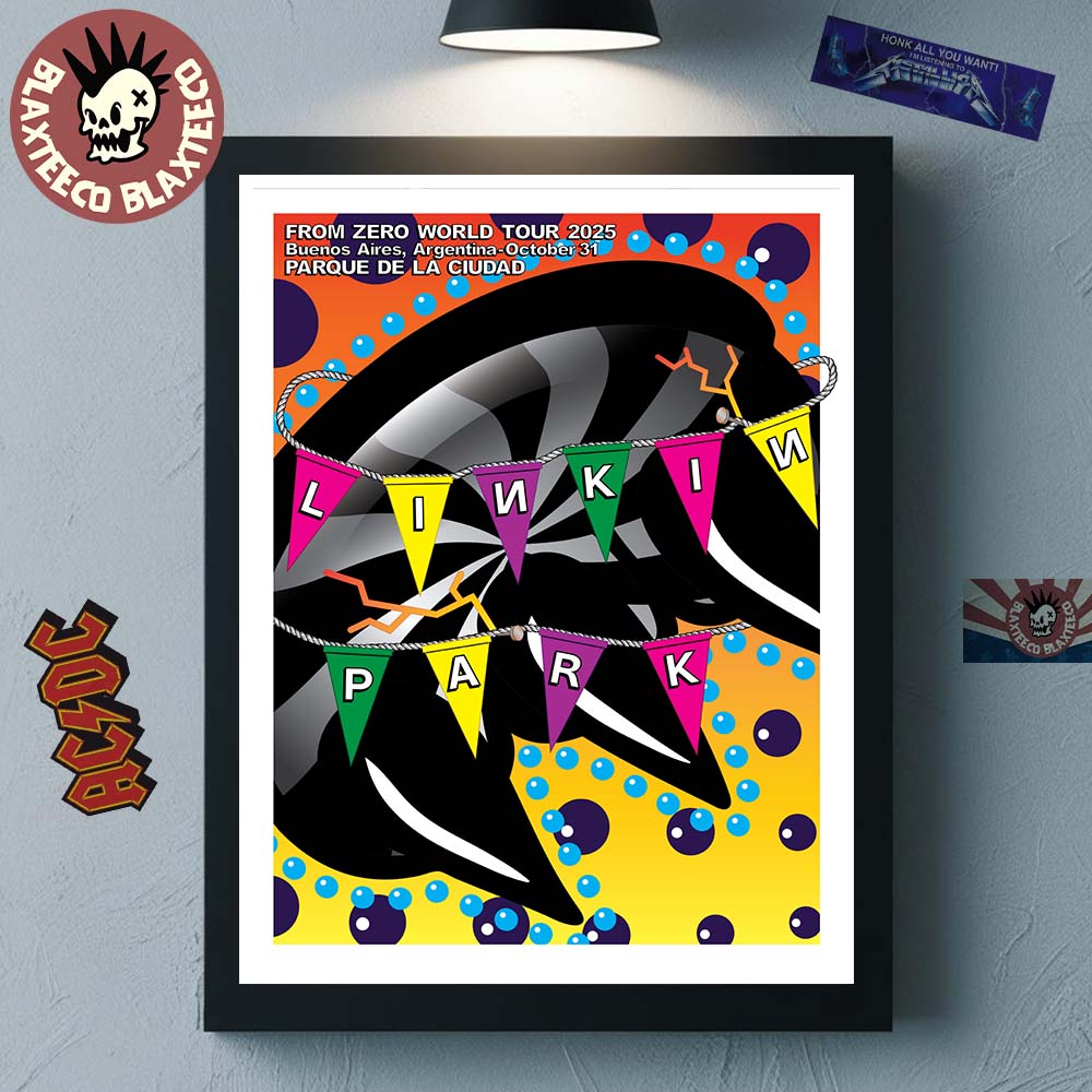 Linkin Park From Zero World Tour 2025 Buenos Aires Argentina Poster At Parque De La Ciudad On October 31 2025 Home Decor Poster Canvas - T-Shirt, Sweatshirt, Hoodie