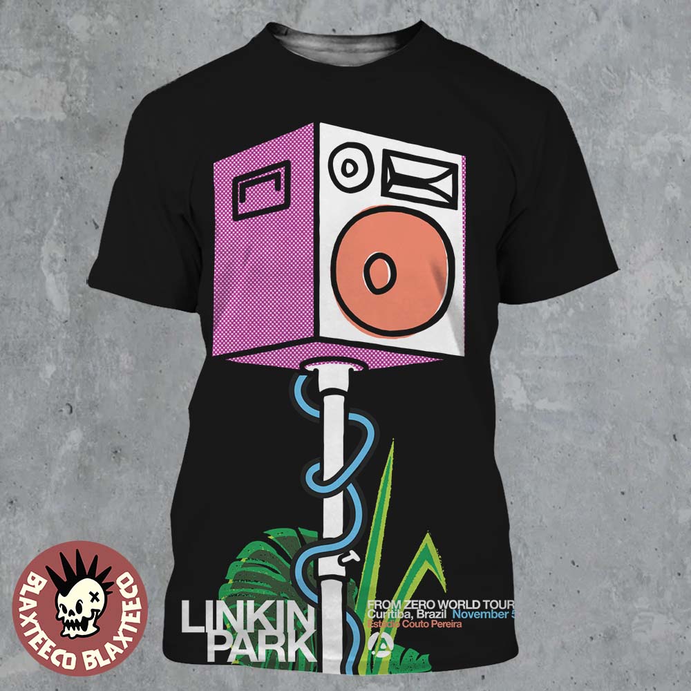 Linkin Park From Zero World Tour 2025 Curitiba Brazil Poster At Estadio Couto Pereira On November 5 2025 All Over Print Shirt - T-Shirt, Sweatshirt, Hoodie
