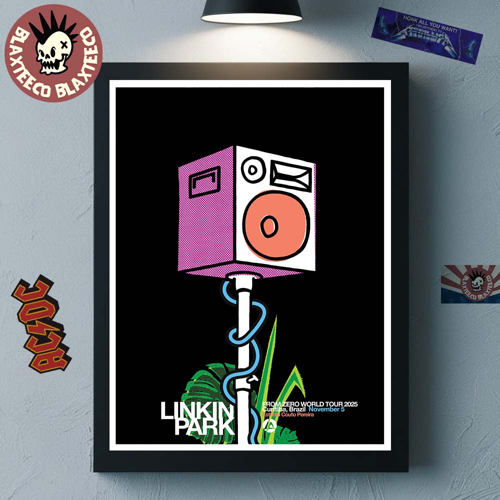 Linkin Park From Zero World Tour 2025 Curitiba Brazil Poster At Estadio Couto Pereira On November 5 2025 Home Decor Poster Canvas - T-Shirt, Sweatshirt, Hoodie