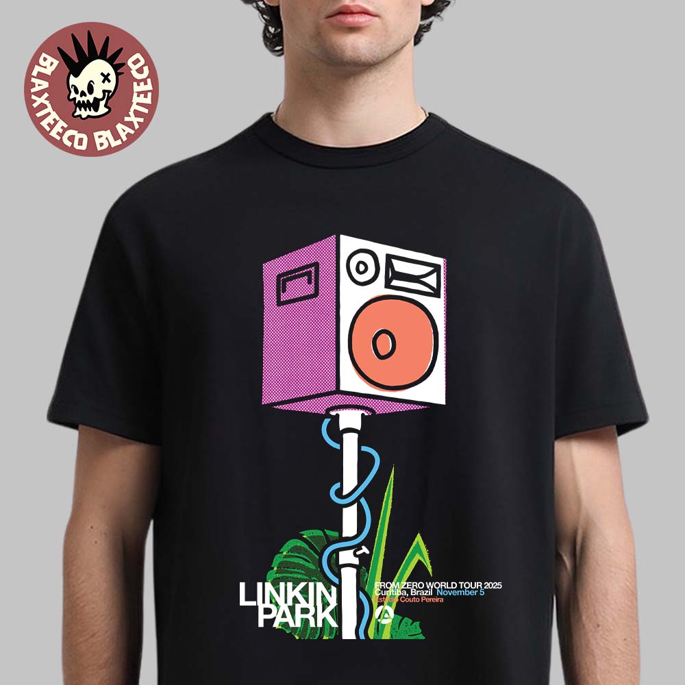 Linkin Park From Zero World Tour 2025 Curitiba Brazil Poster At Estadio Couto Pereira On November 5 2025 T-Shirt - T-Shirt, Sweatshirt, Hoodie