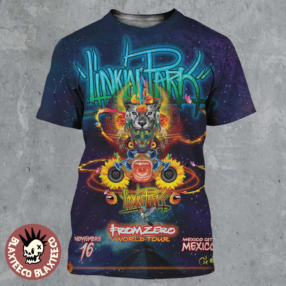 Linkin Park From Zero World Tour 2025 Mexico City Mexico Poster On November 16 2025 All Over Print Shirt - T-Shirt, Sweatshirt, Hoodie