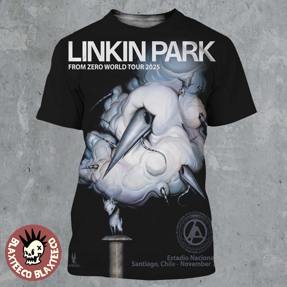 Linkin Park From Zero World Tour 2025 Santiago Chile Poster At Estadio National On November 2 2025 All Over Print Shirt - T-Shirt, Sweatshirt, Hoodie