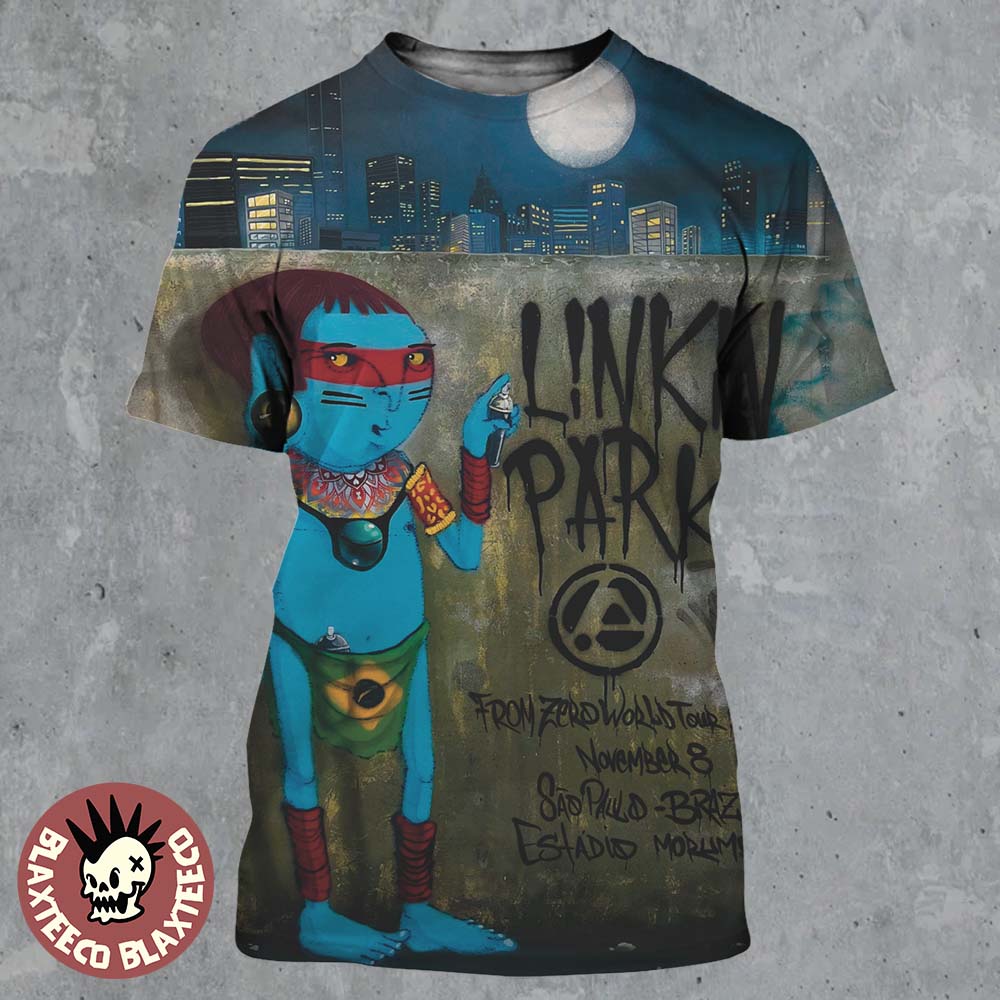 Linkin Park From Zero World Tour 2025 Sao Paulo Brazil Night 2 Poster At MorumBis On November 9 2025 All Over Print Shirt - T-Shirt, Sweatshirt, Hoodie