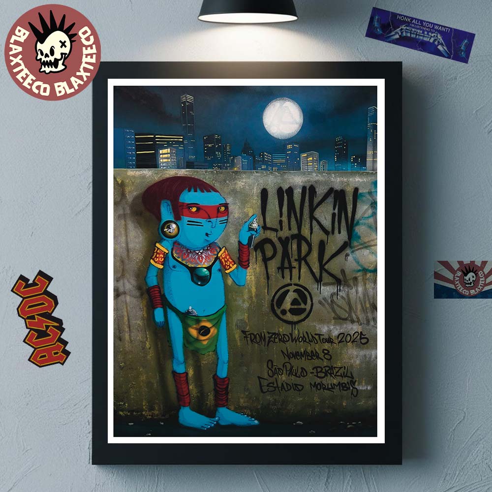 Linkin Park From Zero World Tour 2025 Sao Paulo Brazil Night 2 Poster At MorumBis On November 9 2025 Home Decor Poster Canvas - T-Shirt, Sweatshirt, Hoodie