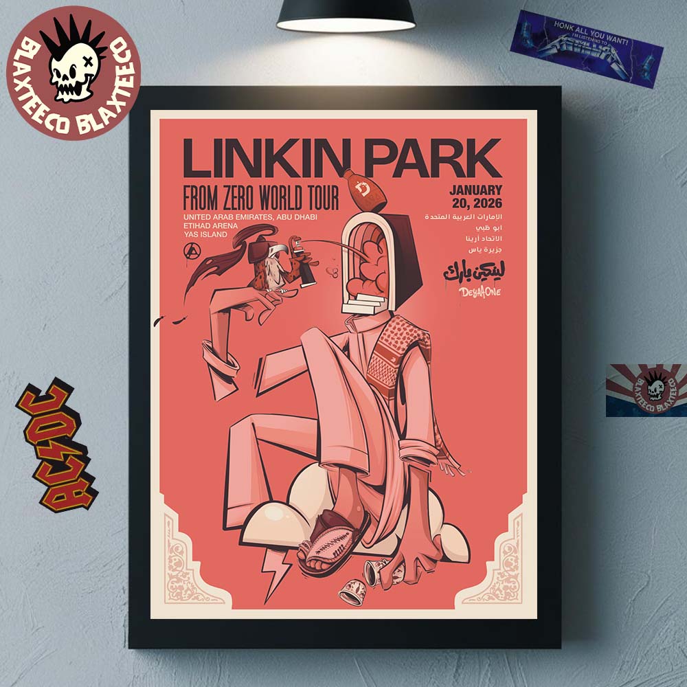 Linkin Park From Zero World Tour 2026 Abu Dhabi Poster At Etihad Arena Yas Island On January 20 2026 Home Decor Poster Canvas - T-Shirt, Sweatshirt, Hoodie