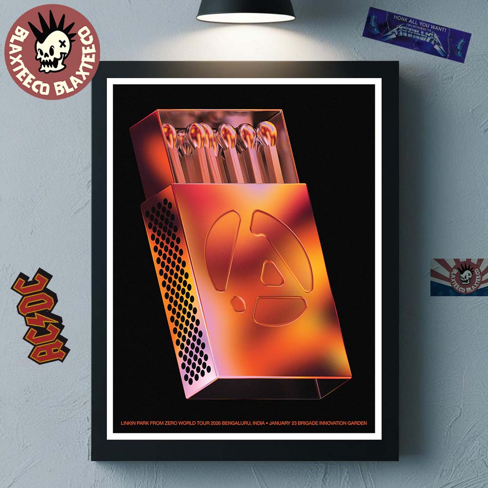 Linkin Park From Zero World Tour 2026 Bengaluru India Poster At Brigade Innovation Garden On January 23 2026 Home Decor Poster Canvas - T-Shirt, Sweatshirt, Hoodie