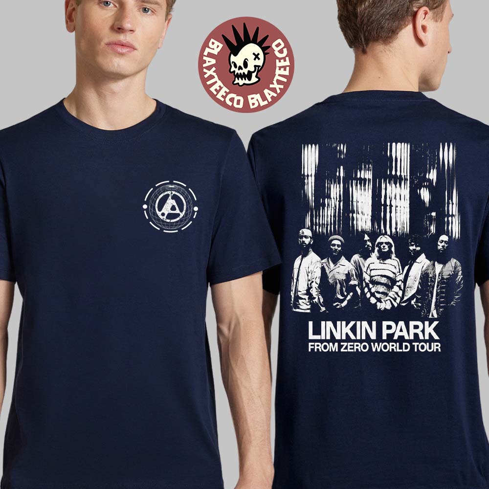 Linkin Park From Zero World Tour 2026 Europe And UK Merch Haftone Portrait Navy T-Shirt Unisex T-shirt, Sweatshirt, Hoodie, Long Sleeve Tee - T-Shirt, Sweatshirt, Hoodie