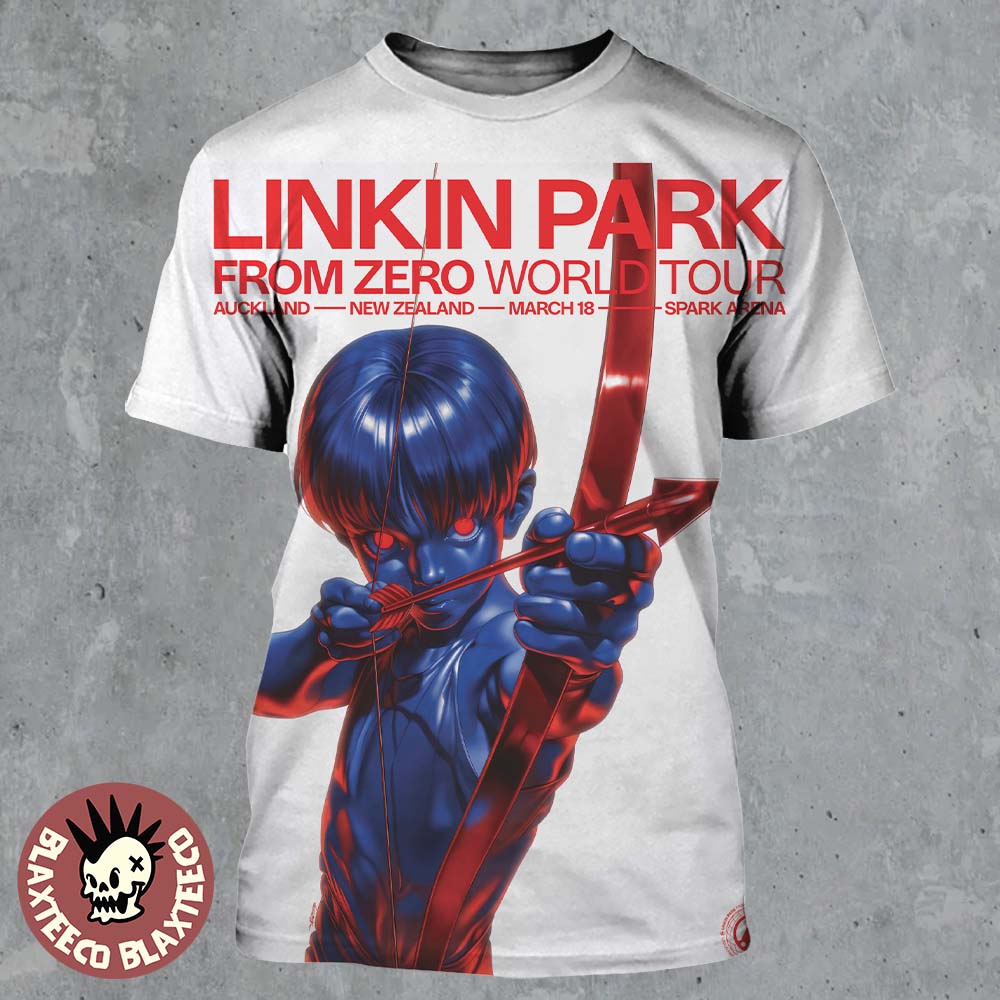 Linkin Park From Zero World Tour Auckland New Zealand 2026 Event Poster At Spark Arena On March 18 2026 All Over Print Shirt - T-Shirt, Sweatshirt, Hoodie