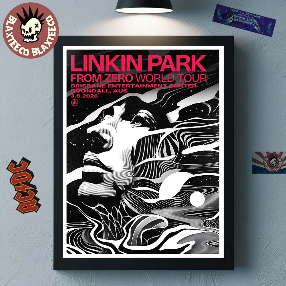 Linkin Park From Zero World Tour Boondall Australia 2026 Night 1 Gig Poster At Brisbane Entertainment Center On March 3 2026 Poster Canvas - T-Shirt, Sweatshirt, Hoodie