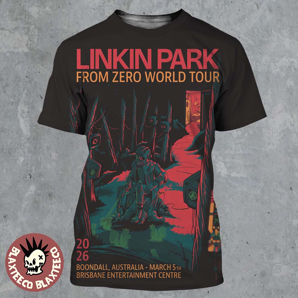 Linkin Park From Zero World Tour Boondall Australia 2026 Night 2 Gig Poster At Brisbane Entertainment Center On March 5 2026 All Over Print Shirt - T-Shirt, Sweatshirt, Hoodie