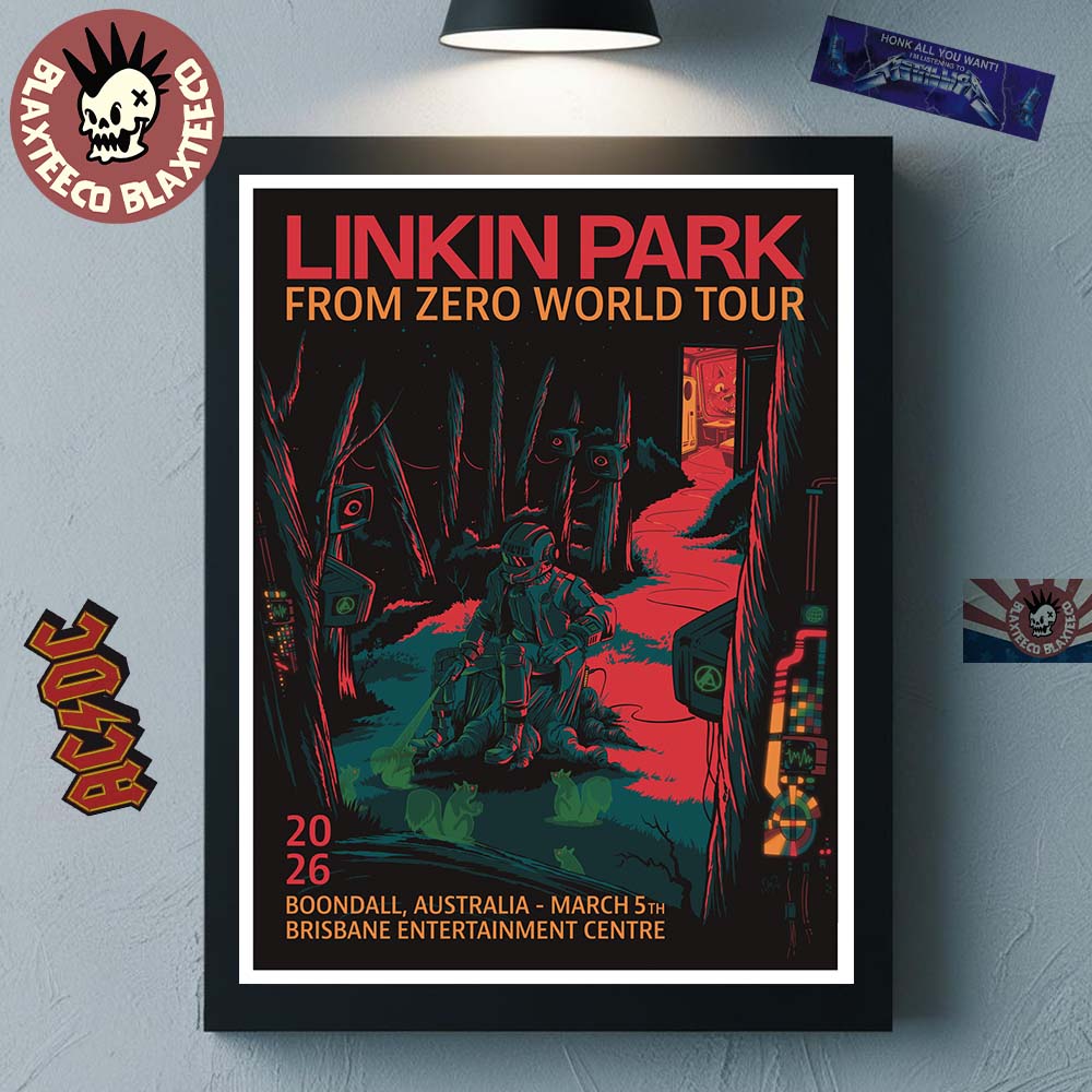 Linkin Park From Zero World Tour Boondall Australia 2026 Night 2 Gig Poster At Brisbane Entertainment Center On March 5 2026 Poster Canvas - T-Shirt, Sweatshirt, Hoodie