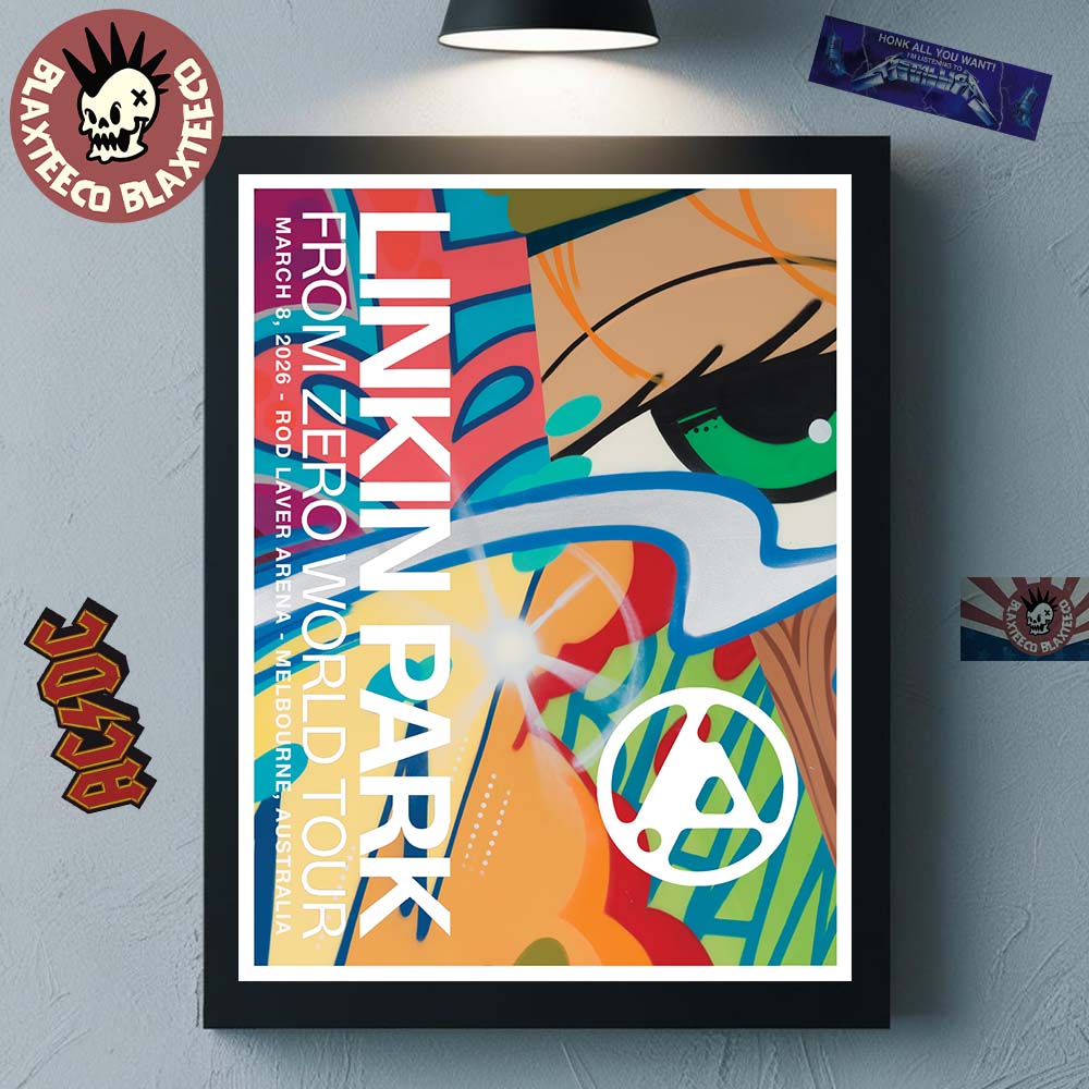 Linkin Park From Zero World Tour Melbourne Australia 2026 Night 1 Gig Poster At Rod Laver Arena On March 8 2026 Poster Canvas - T-Shirt, Sweatshirt, Hoodie