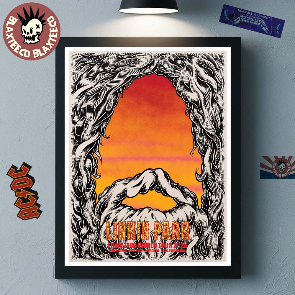 Linkin Park From Zero World Tour Melbourne Australia 2026 Night 2 Gig Poster At Rod Laver Arena On March 10 2026 Poster Canvas - T-Shirt, Sweatshirt, Hoodie