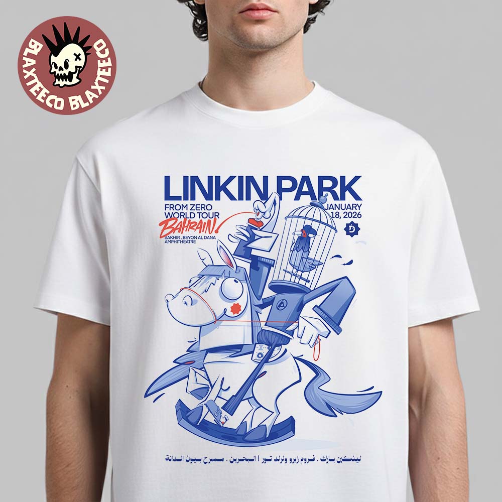 Linkin Park From Zero World Tour Sakhir Bahrain 2026 Venue Poster At Beyon Al Dana Amphitheatre On January 18 2026 T-Shirt - T-Shirt, Sweatshirt, Hoodie