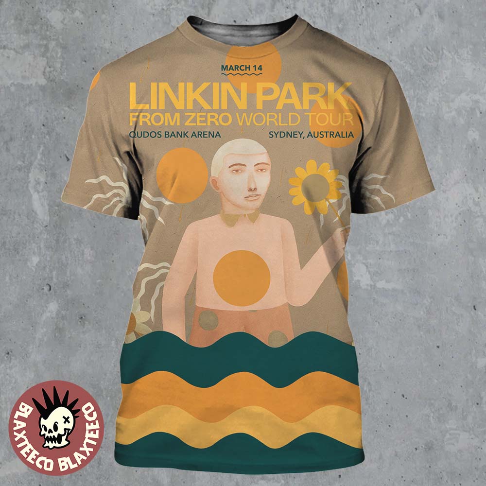 Linkin Park From Zero World Tour Sydney Australia 2026 Night 1 Gig Poster At Qudos Bank Arena On March 14 2026 All Over Print Shirt - T-Shirt, Sweatshirt, Hoodie