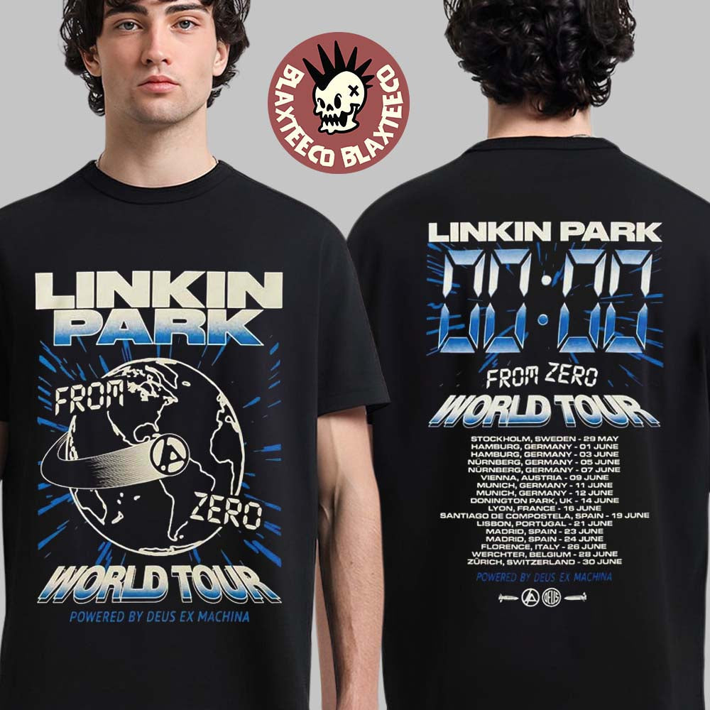 Linkin Park From Zero World Tour X Deus Ex Machina 2026 Merch For Download Festival Zero Time T-Shirt - T-Shirt, Sweatshirt, Hoodie