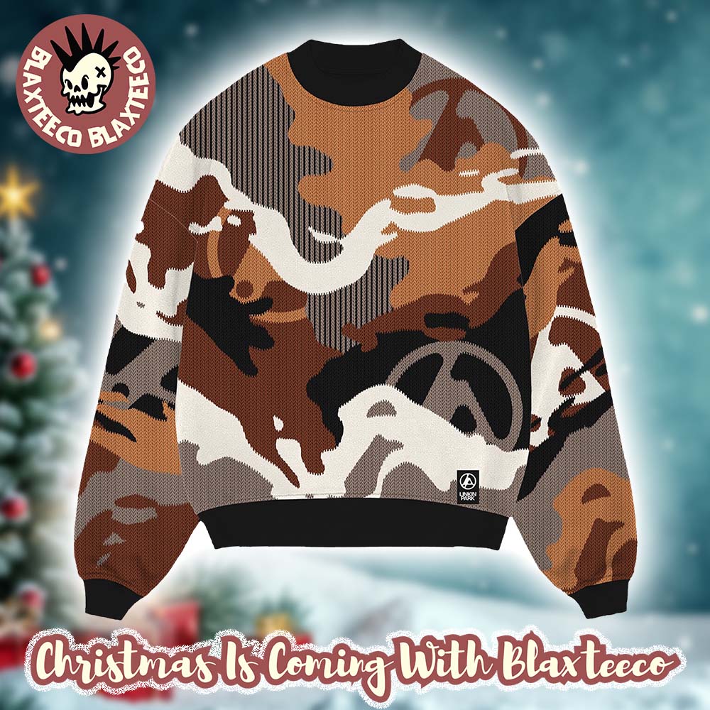 Linkin Park Holiday 2025 Collection LP Camo Logo Christmas Sweater Unisex T-shirt, Sweatshirt, Hoodie, Long Sleeve Tee - T-Shirt, Sweatshirt, Hoodie