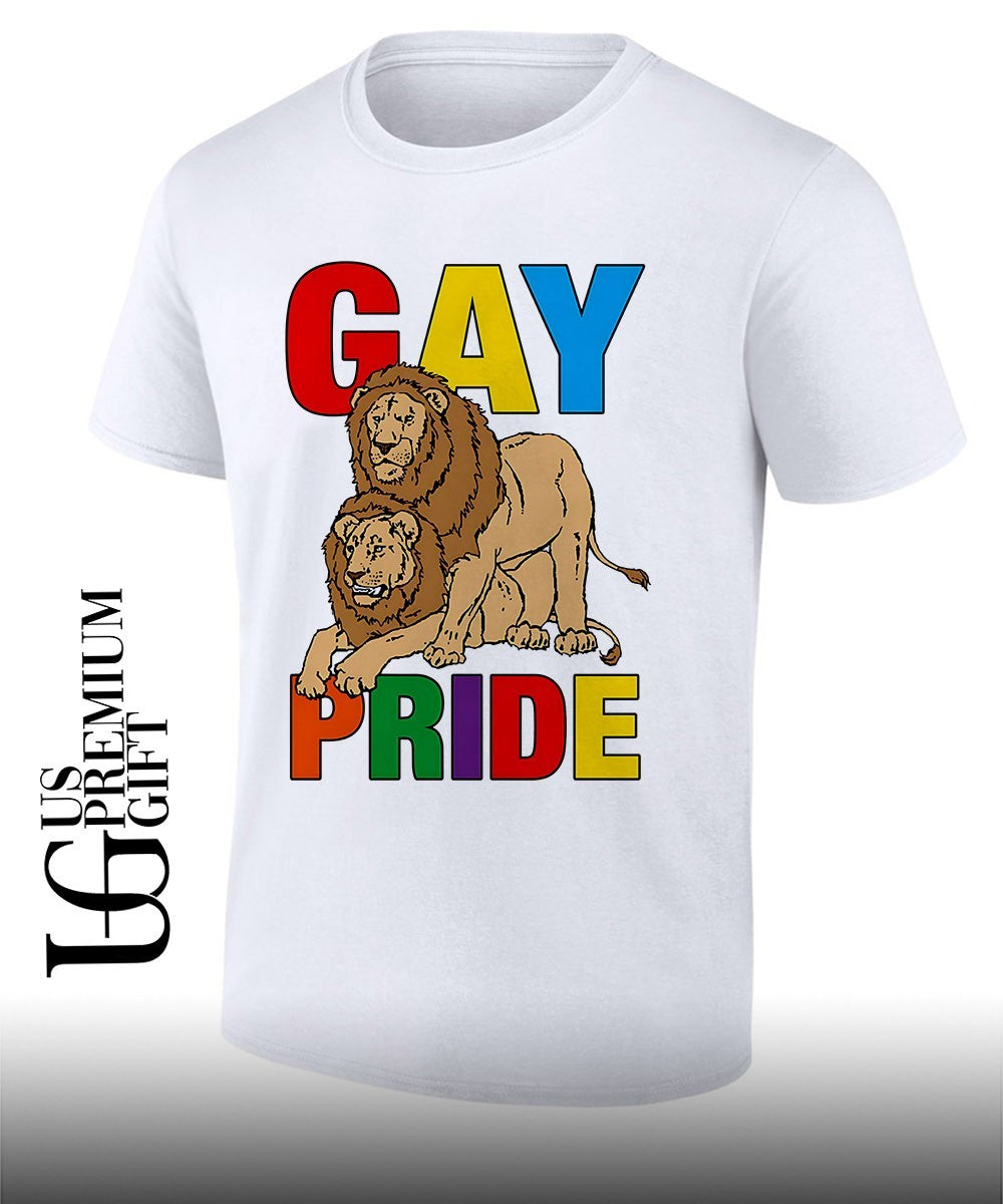 Lion Gay Pride shirt Unisex T-shirt, Sweatshirt, Hoodie, Long Sleeve Tee - T-Shirt, Sweatshirt, Hoodie