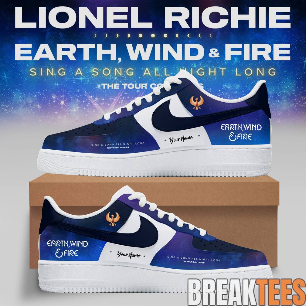 Lionel Richie Sing A Song All Night Long Tour Custom Air Force 1 Shoes Unisex T-shirt, Sweatshirt, Hoodie, Long Sleeve Tee - T-Shirt, Sweatshirt, Hoodie