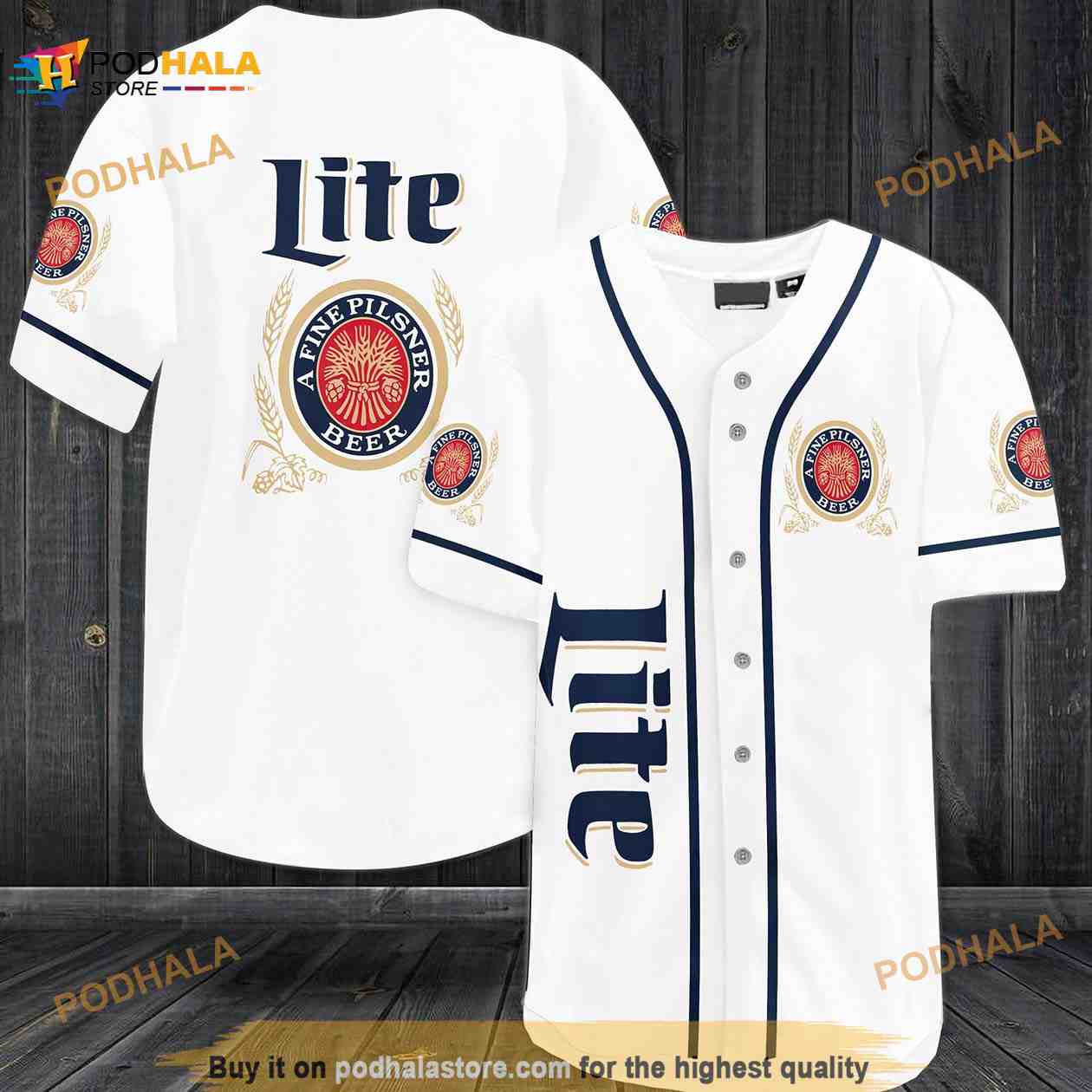 Lite A Fine Pilsner Beer 3D Baseball Jersey baseball jersey product view 1