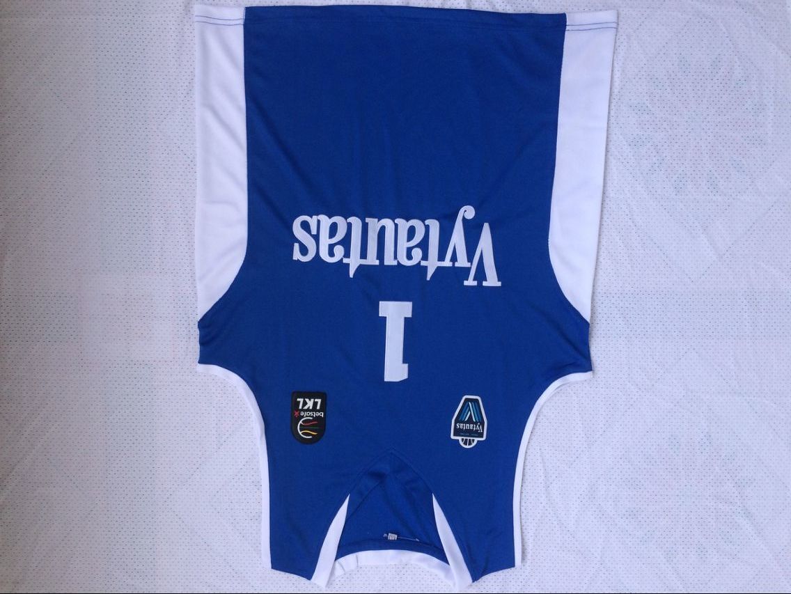 Lithuania Vytautas #1 LaMelo Ball 1 # Jersey Blue Style 1 College Football Jersey football jersey product view 1