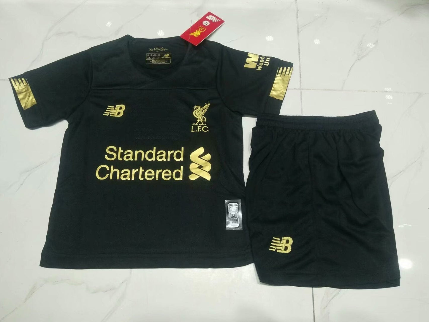 Liverpool Black Soccer Jersey sports jersey product view 1