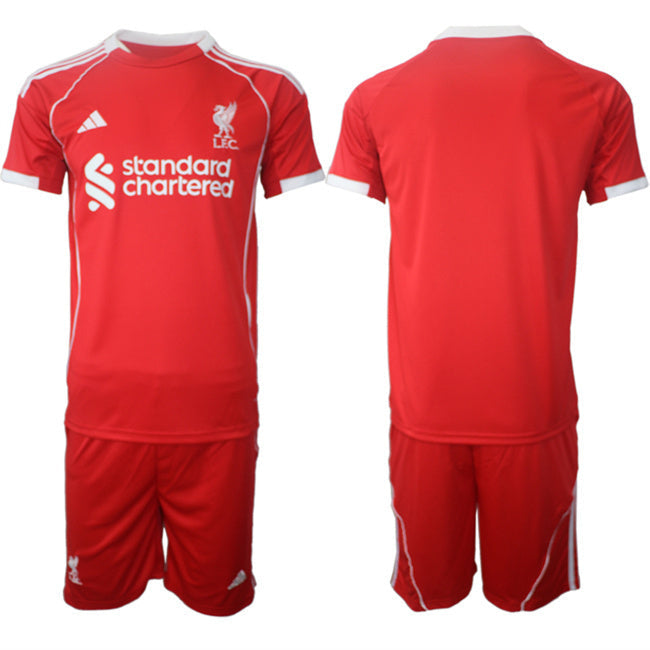 Liverpool Blank 2025 Red Home Soccer Jersey Suit sports jersey product view 1