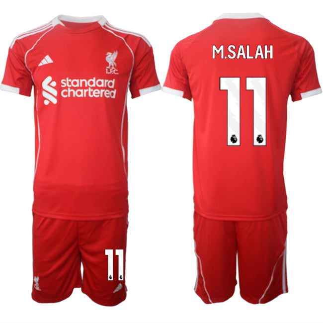 Liverpool #11 Mohamed Salah 2025 Red Home Soccer Jersey Suit sports jersey product view 1