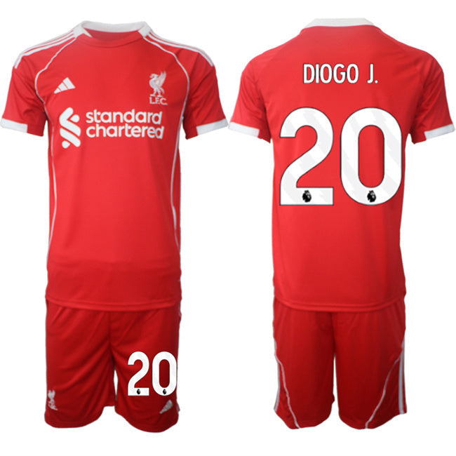Liverpool #20 Diogo 2025 Red Home Soccer Jersey Suit sports jersey product view 1