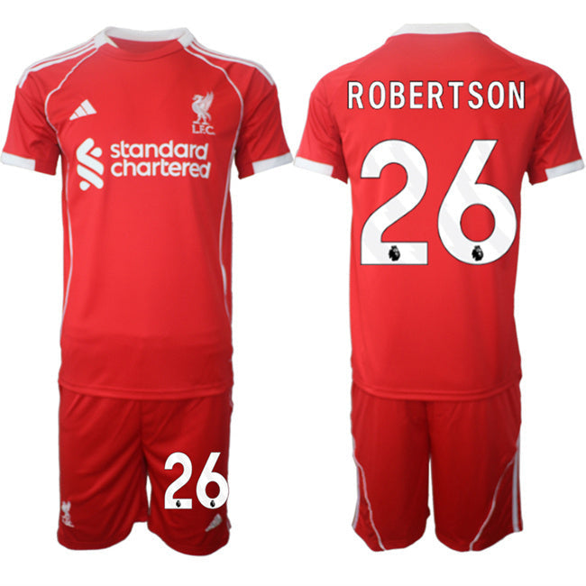 Liverpool #26 Robertson 2025 Red Home Soccer Jersey Suit sports jersey product view 1