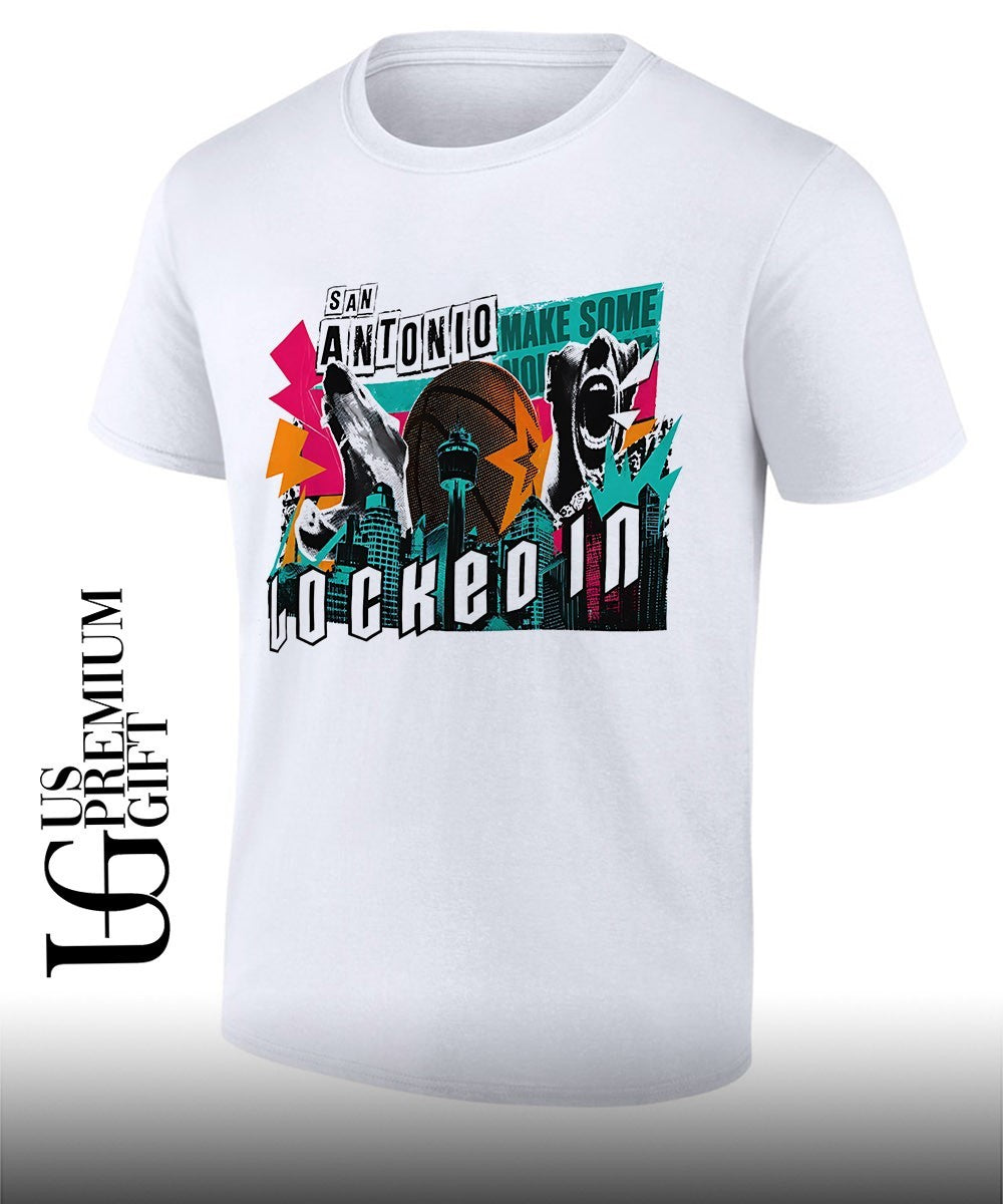 Locked In San Antonio Spurs NBA 2026 Skyline City shirt Unisex T-shirt, Sweatshirt, Hoodie, Long Sleeve Tee - T-Shirt, Sweatshirt, Hoodie