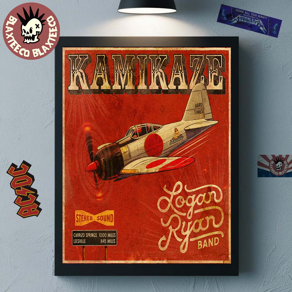 Logan Ryan Band Kamikaze Debut Album Drops January 23 2026 Cover Art Poster Canvas Unisex T-shirt, Sweatshirt, Hoodie, Long Sleeve Tee - T-Shirt, Sweatshirt, Hoodie