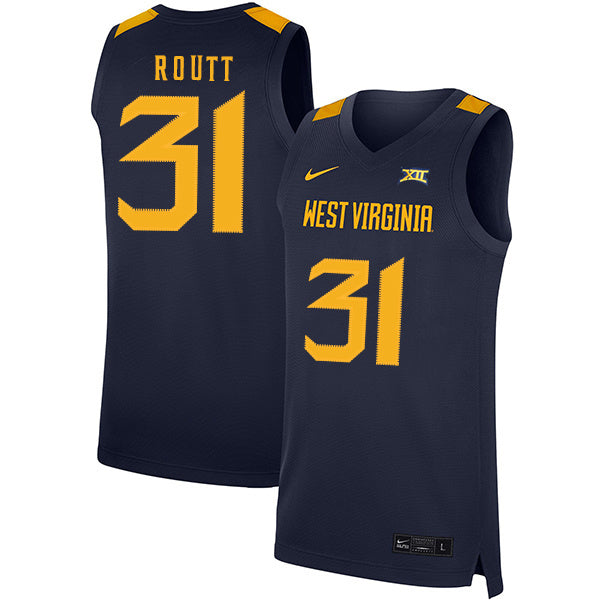 Logan Routt 31 Navy College Football Jersey football jersey product view 1