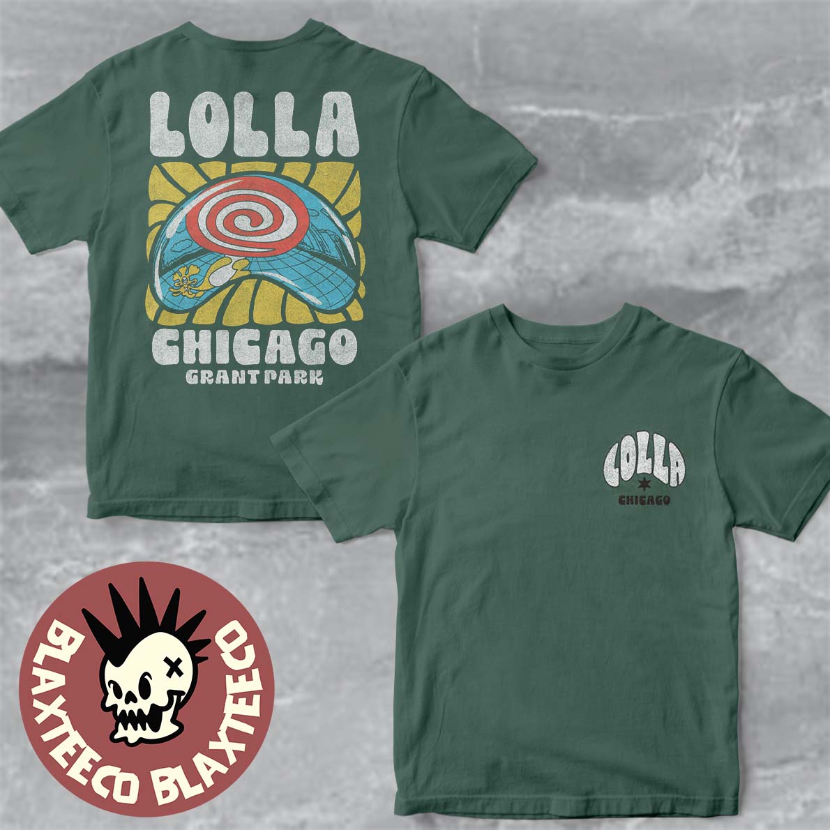 Lollapalooza Chicago 2026 Merch At Grant Park From July 30 To August 2 2026 Cloud Gate Bean Green T-Shirt - T-Shirt, Sweatshirt, Hoodie
