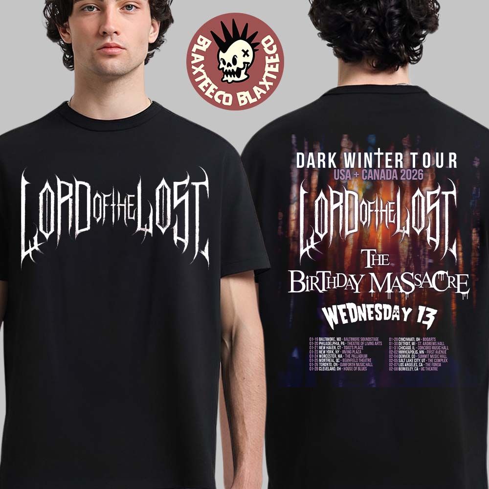 Lord Of The Lost Dark Winter Tour Usa And Canada 2026 Schedule City Dates With Supporters Lineup Two Sided T-Shirt - T-Shirt, Sweatshirt, Hoodie