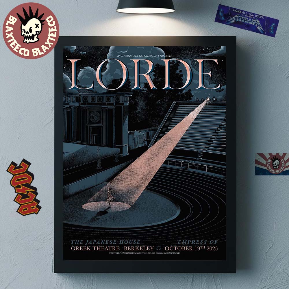 Lorde Berkeley 2025 Show Poster At Greek Theatre On October 19 2025 Home Decor Poster Canvas - T-Shirt, Sweatshirt, Hoodie