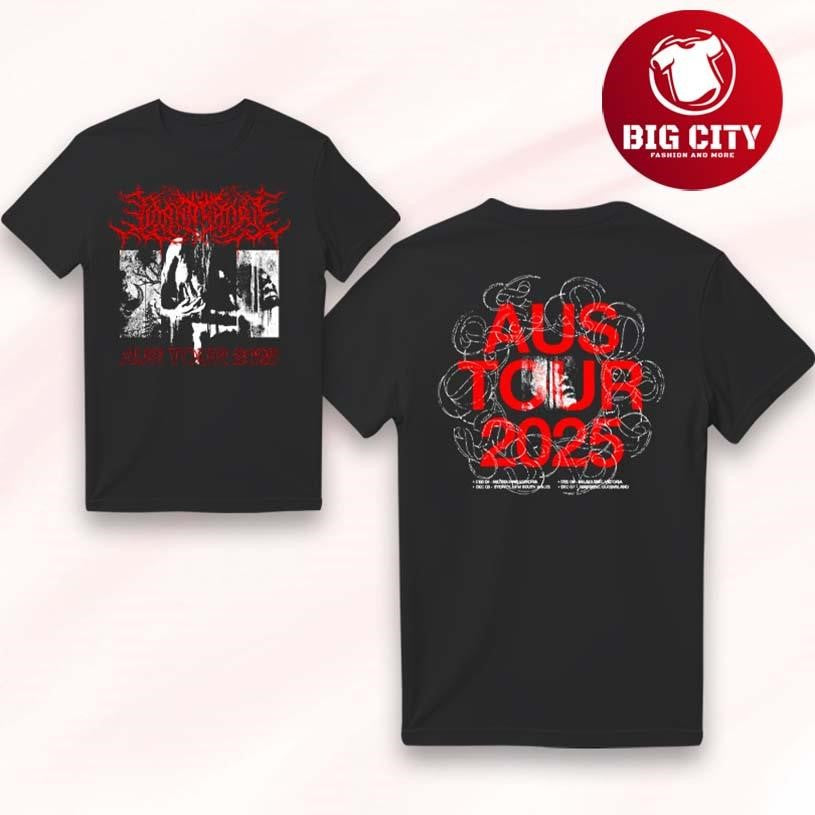 Lorna Shore AUS Tour 2025 Two Sided Shirt Unisex T-shirt, Sweatshirt, Hoodie, Long Sleeve Tee - T-Shirt, Sweatshirt, Hoodie