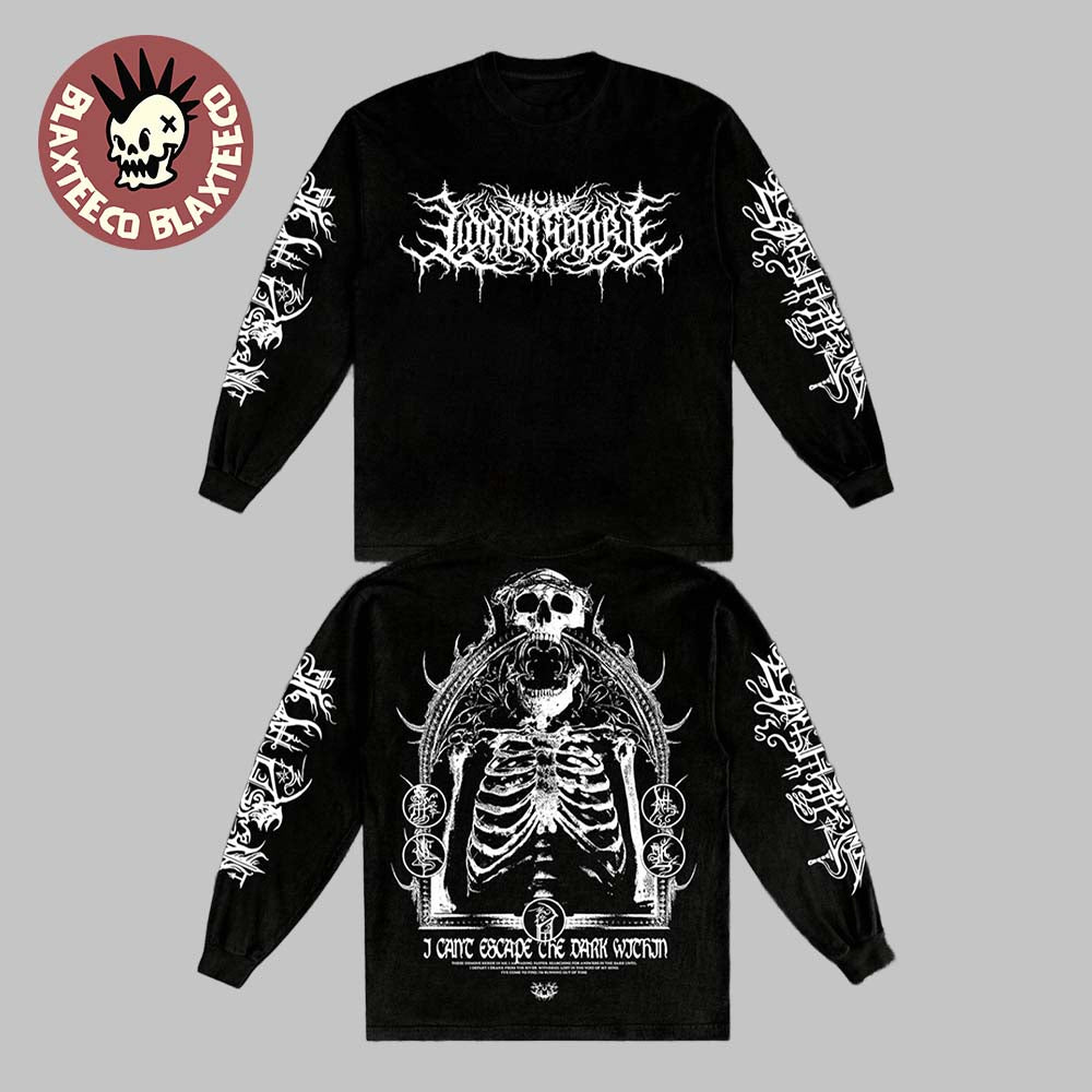 Lorna Shore Hamburg Germany 2026 Pop Up Shop Merch On February 14 2026 I Cant Escape The Dark Within Long Sleeve Tee - T-Shirt, Sweatshirt, Hoodie