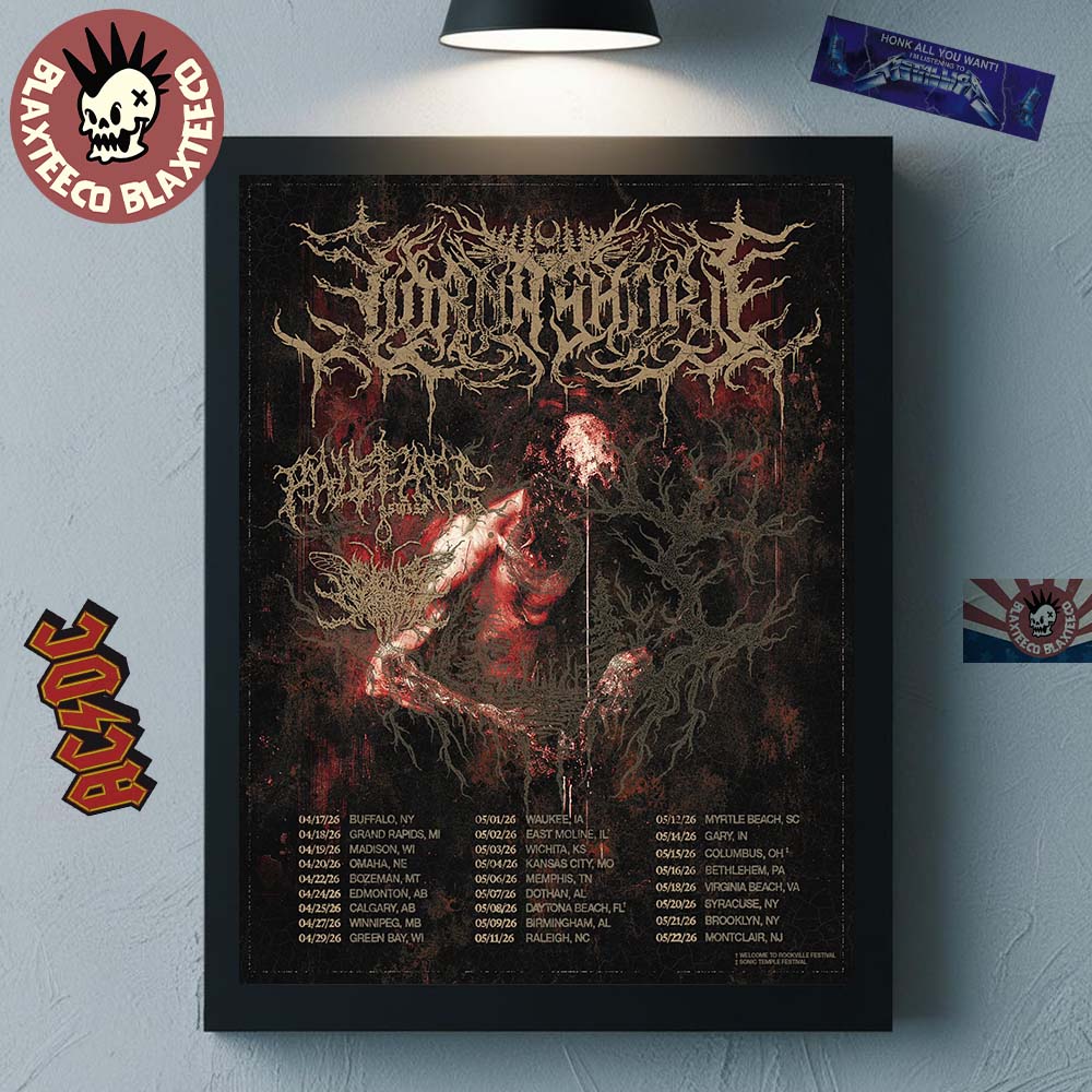 Lorna Shore North America 2026 Tour Schedule Dates With Paleface Swiss And Sign Of The Swarm Home Decor Poster Canvas - T-Shirt, Sweatshirt, Hoodie