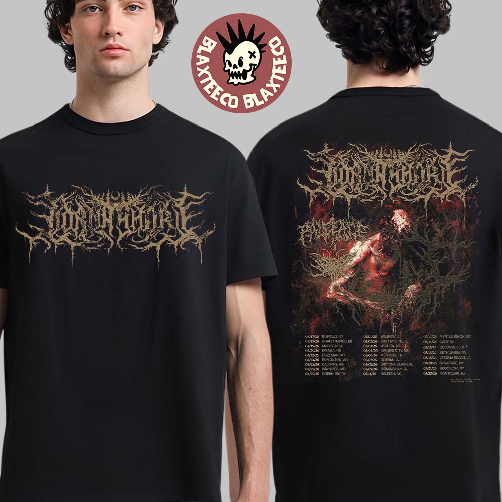 Lorna Shore North America 2026 Tour Schedule Dates With Paleface Swiss And Sign Of The Swarm Two Sided T-Shirt - T-Shirt, Sweatshirt, Hoodie