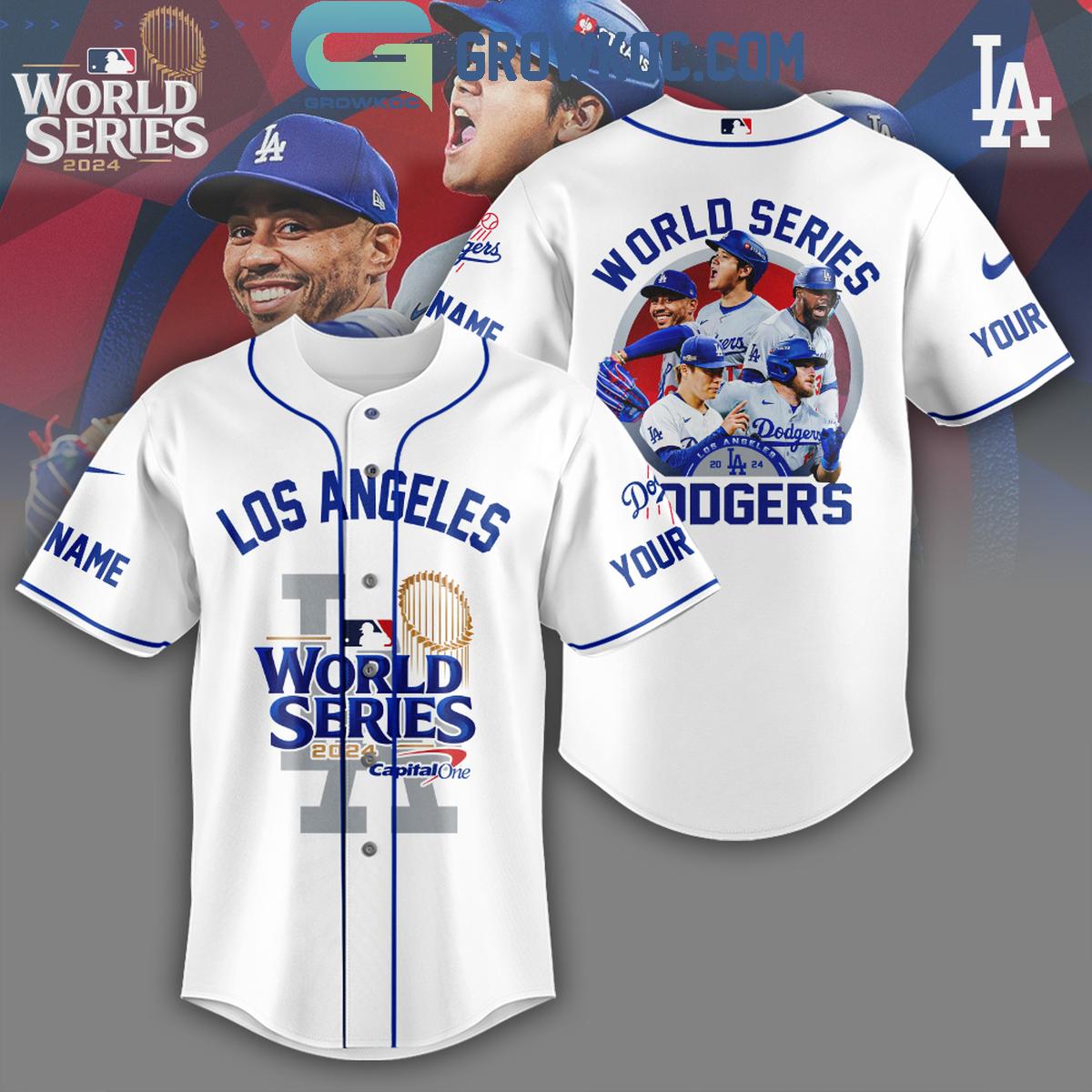 Los Angeles Dodgers 2024 World Series Champs Best Team Personalized Baseball Jersey baseball jersey product view 2